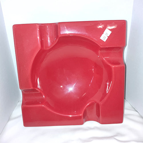 ASHTRAY - CERAMIC LARGE GLOSS RED